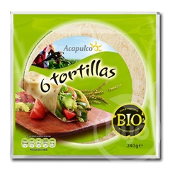 Acapulco bio lágy tortilla tészta 240 g