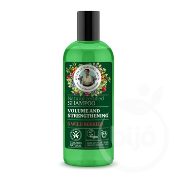 Babushka Agafia bio erősítő és volumennövelő sampon 5 féle vadon termő bogyóval 260 ml