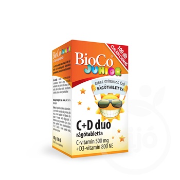 Bioco c+d duo junior rágótabletta 100 db