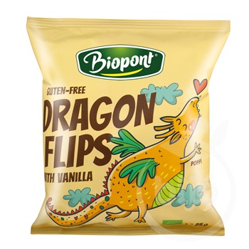 Biopont bio dragon flips kukorica snack valódi vaníliával 25 g