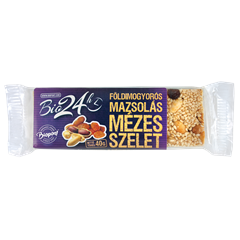 Biopont bio mézes szelet földimogyorós-mazsolás 40 g