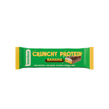 Bombus crunchy proteinszelet tejcsokoládéval banán ízzel és édesítőszerrel 50 g