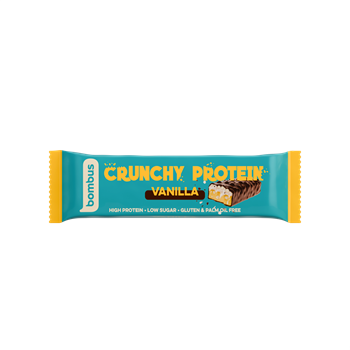 Bombus crunchy proteinszelet tejcsokoládéval vanília ízzel és édesítőszerrel 50 g