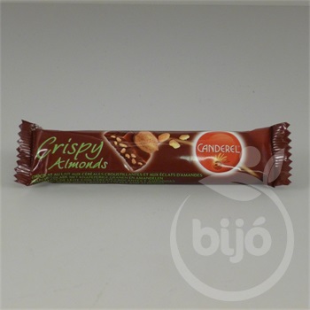 Canderel crispy almonds tejcsokoládé szelet gabona-mandula 27 g