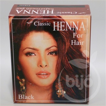 Classic Henna hajszínező por fekete 100 g