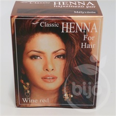 Classic Henna hajszínező por mélyvörös 100 g