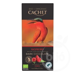 Cachet bio táblás étcsokoládé 57% málna 100 g