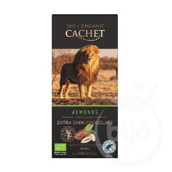 Cachet bio táblás étcsokoládé 72% mandula 100 g