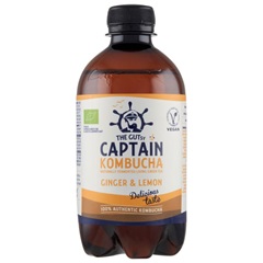 Captain bio kombucha élőflórás ital gyömbér-citrom 400 ml