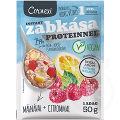 Cornexi málnás-citromos protein zabkása édesítőszerrel, vegán 50g