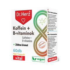 Dr.herz koffein+b-vitaminok kapszula 60 db