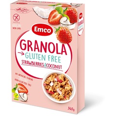 Emco gluténmentes müzli eperrel és kókusszal 340 g