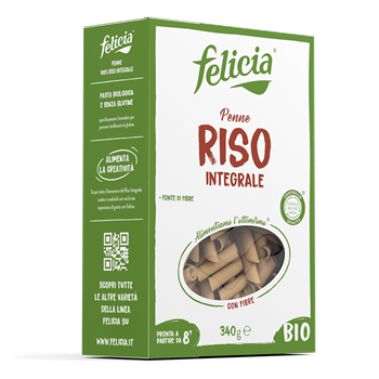 Felicia bio gluténmentes barnarizs penne tészta 250 g