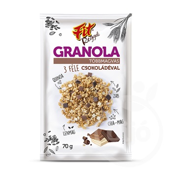 Fit reggeli granola többmagvas 3 féle csokival 70 g