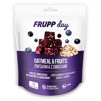 Frupp day lioflizált zabkocka snack kék áfonya-arónia 25 g