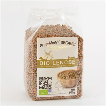 Greenmark bio lencse barna 500 g