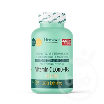 Herbiovit vitamin c1000+d3 retard tabletta 100 db