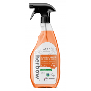 Herbow konyhai tisztító és zsíroldó probiotikus spray and rinse friss narancsos illattal 500 ml