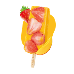 House of pops mango strawberry ízű fagylalt 123 ml