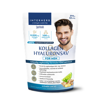 Interherb kollagén és hyaluronsav italpor for men gyömbér lime ízű 396 g