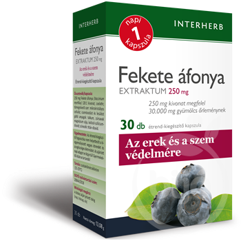 Interherb napi1 fekete áfonya extraktum 250mg 30 db