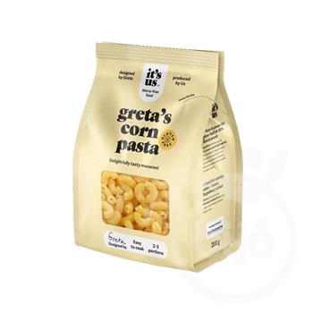 It`s us greta`s gluténmentes kukorica száraztészta macaroni szarvacska 200 g