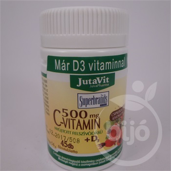 Jutavit c-vitamin 500 mg+d3+csipkebogyó kivonattal 45 db