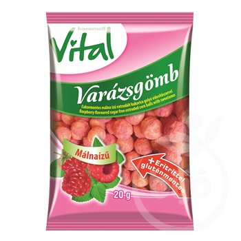 K. Vital varázsgömb cukormentes extrudált kukoricagolyó málna ízű 20 g