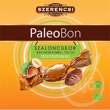 Paleobon szaloncukor mogyorókrémmel töltött étcsokoládé 250 g