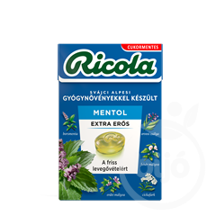 Ricola cukorka extra erős mentol 40 g