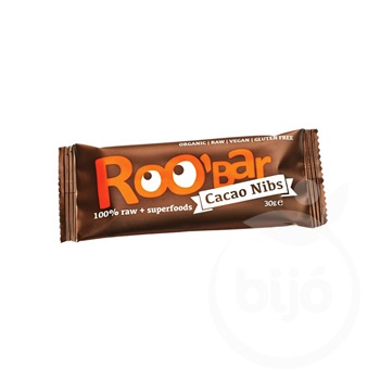 Roobar 100% raw bio gyümölcsszelet kakaóbab-mandula 30 g