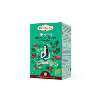 Shoti Maa bio lifespring echinacea, gyömbér és csipkebogyó tea 16x2g 32 g