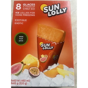 Sunlolly glutén- és laktózmentes jégkrém egzotikus 8x60ml 480 ml