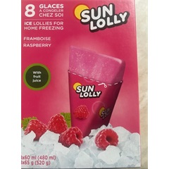 Sunlolly glutén- és laktózmentes jégkrém málna 8x60ml 480 ml