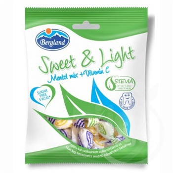 Sweet&light mentol mix+vitamin c cukormentes cukorka 60 g