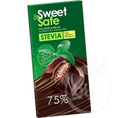 Sweet&safe táblás étcsoki steviával 90 g