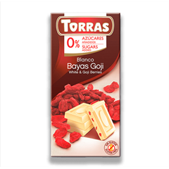 Torras glutén-és cukormentes fehércsokoládé goji bogyó 75 g