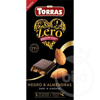 Torras zero étcsokoládé hozzáadott cukor nélkül mandulával 150 g