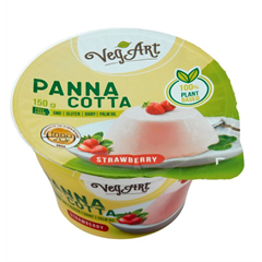 Vegart vegán panna cotta jellegű növényi desszert készítmény eper 150 g  (22223)