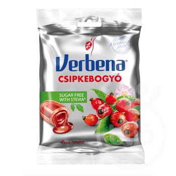 Verbena sugar free csipkebogyó töltött cukorka steviával 60 g